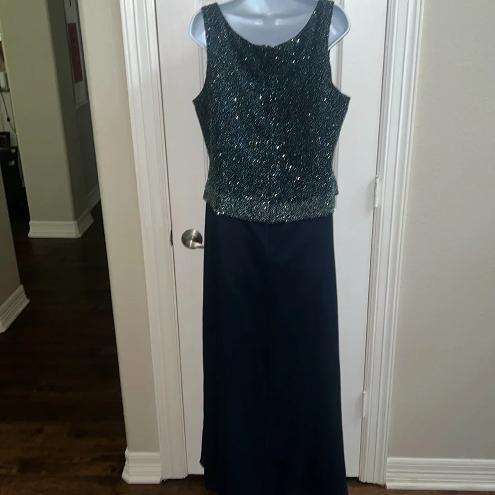 Floor Length Formal Dress with Bling Top - Picture 6 of 15